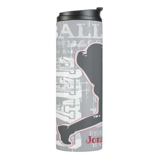 Thermische trommel van de honkbalspeler thermosbeker (Gedraaid links)