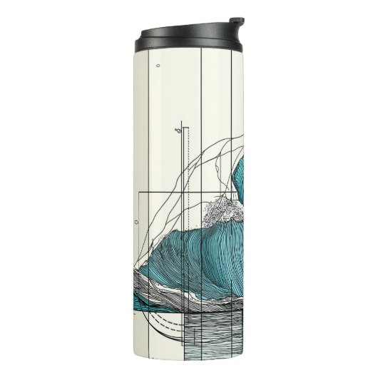 thermische tuimelaar met getijdenbalans thermosbeker (Gedraaid links)