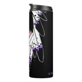 Thermische tumblaar, moederveren paars zwart thermosbeker (Geroteerd rechts)
