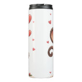 Thermische Tumbler Aap Rode Harten Thermosbeker (Achterkant)