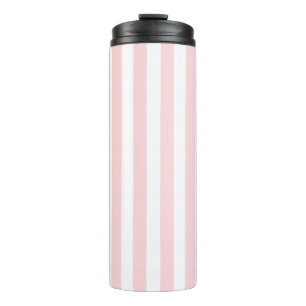 Thermische tumbler baby roze en witte streep thermosbeker