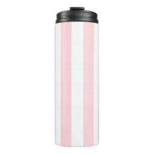 Thermische tumbler baby roze en witte streep thermosbeker