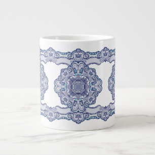 Thermische Tumbler blauw China geïnspireerd Grote Koffiekop