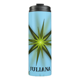 Thermische Tumbler Blauw Gele Ster Thermosbeker