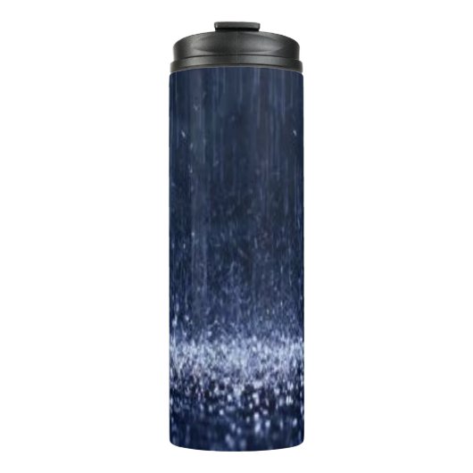 Thermische Tumbler Blauwe Regen Thermosbeker (Voorkant)