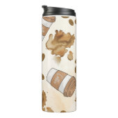 Thermische Tumbler crème kleur Thermosbeker (Geroteerd rechts)