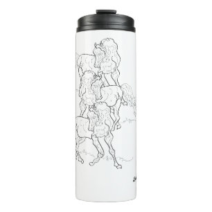 Thermische Tumbler: Dansende Arabische Paarden Thermosbeker