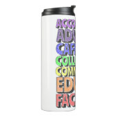 Thermische Tumbler - Een Lerarendag: Cafeïnezuur Thermosbeker (Gedraaid links)