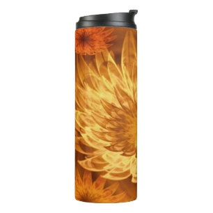 Thermische Tumbler Fantasy Bloemen Geel Thermosbeker