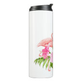Thermische Tumbler-Flamingo Thermosbeker (Gedraaid links)