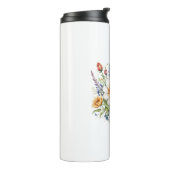 Thermische Tumbler Floral ontwerp Thermosbeker (Gedraaid links)