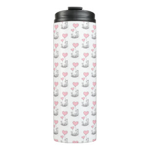 Thermische Tumbler Foxy Roze Harten Thermosbeker