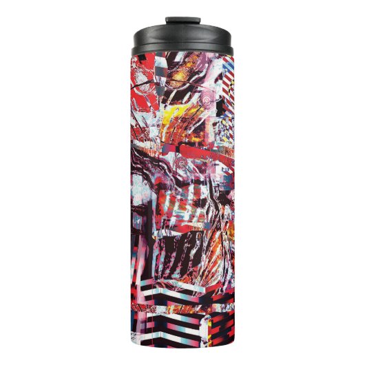 Thermische Tumbler – Gefragmenteerde Puls Thermosbeker (Voorkant)