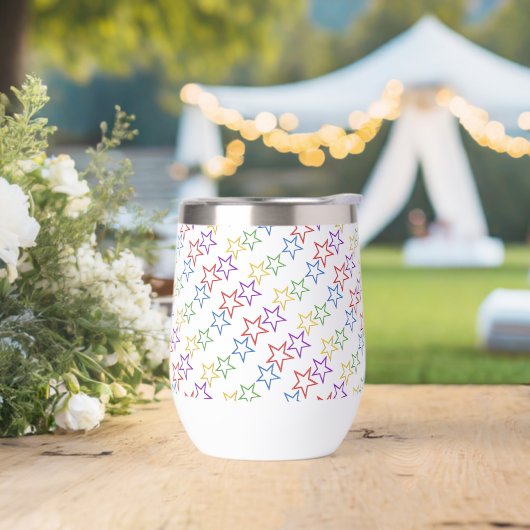 Thermische tumbler - gekleurde sterren (Huwelijk)