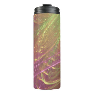 Thermische Tumbler Green Magenta Asymmetric Fracta Thermosbeker