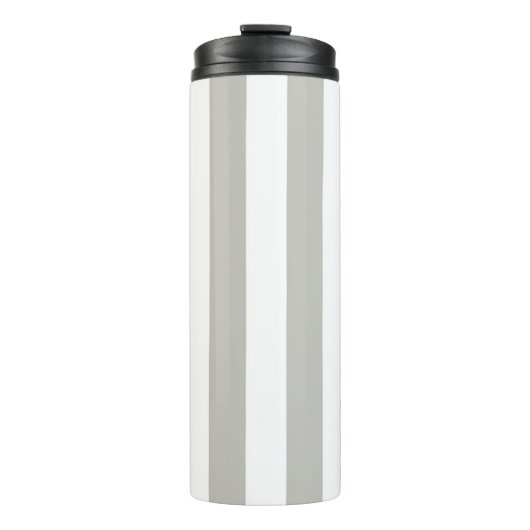 Thermische Tumbler Grijs & Wit Streep Thermosbeker (Voorkant)
