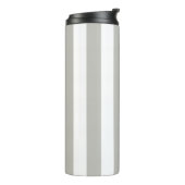 Thermische Tumbler Grijs & Wit Streep Thermosbeker (Gedraaid links)