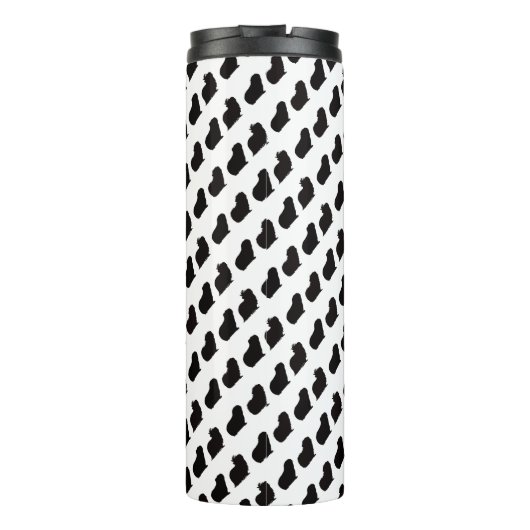 Thermische Tumbler Guinee Pig Silhouet Thermosbeker (Achterkant)