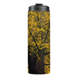 Thermische Tumbler Herfst Gele Boom Schilderen Thermosbeker