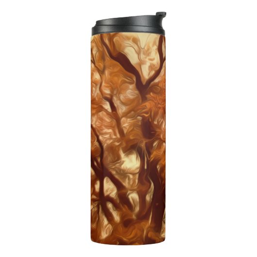 Thermische Tumbler Herfst Massive Tree Yellow Thermosbeker (Gedraaid links)