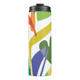 Thermische Tumbler, Kleurrijk Drinkgerei, Abstract Thermosbeker