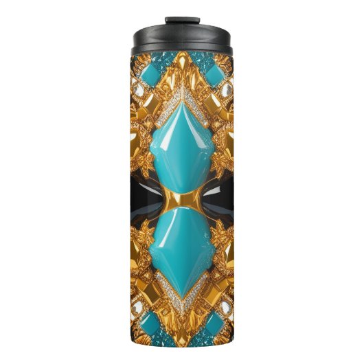 Thermische Tumbler met Bahamas kleuren Thermosbeker (Voorkant)