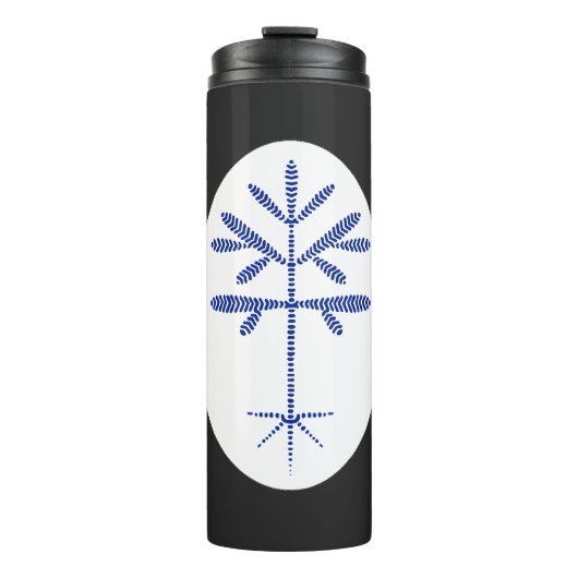 Thermische Tumbler met Blauwe Sproeier Thermosbeker (Voorkant)