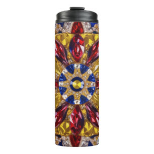 Thermische Tumbler met Colombiaanse kleuren Thermosbeker