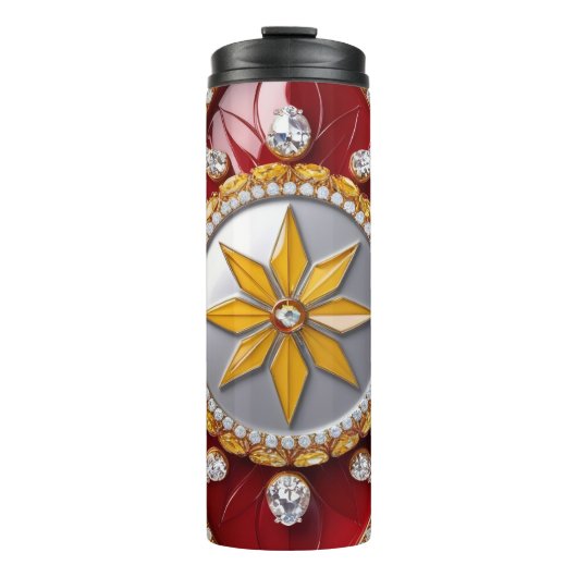 Thermische Tumbler met Colombiaanse kleuren Thermosbeker (Voorkant)