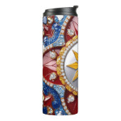 Thermische Tumbler met Colombiaanse kleuren Thermosbeker (Gedraaid links)