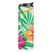 Thermische tumbler met eilandhibiscus thermosbeker (Gedraaid links)