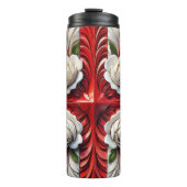 Thermische Tumbler met Engels Rozen Ontwerp Thermosbeker (Voorkant)