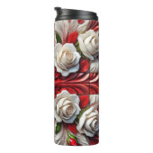 Thermische Tumbler met Engels Rozen Ontwerp Thermosbeker (Geroteerd rechts)