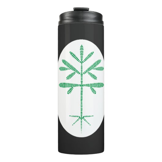 Thermische Tumbler met Groene Sproeier Thermosbeker (Voorkant)