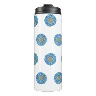 Thermische tumbler met handgetekend mandala-ontwer thermosbeker