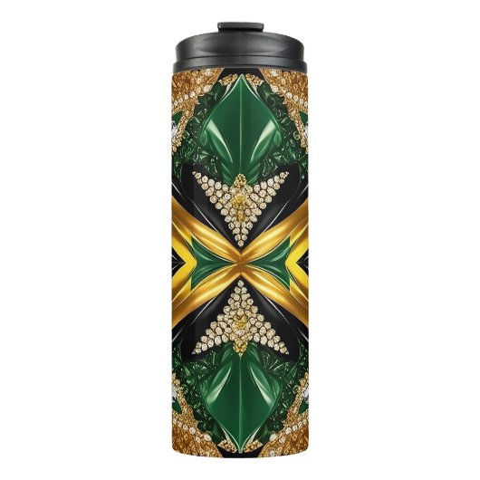 Thermische Tumbler met Jamaicaanse kleuren Thermosbeker (Voorkant)