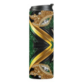 Thermische Tumbler met Jamaicaanse kleuren Thermosbeker (Gedraaid links)