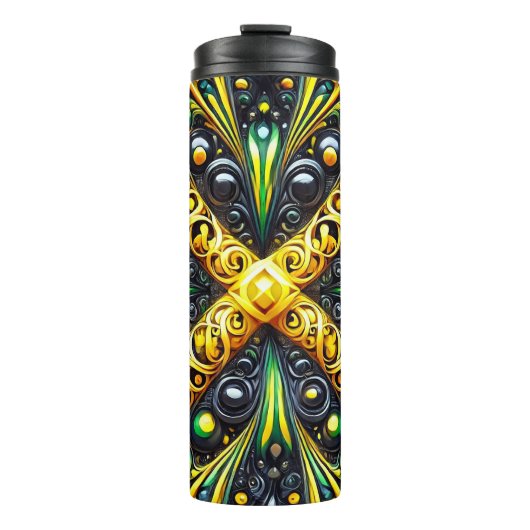 Thermische Tumbler met Jamaicaanse kleuren Thermosbeker (Voorkant)