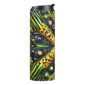 Thermische Tumbler met Jamaicaanse kleuren Thermosbeker (Gedraaid links)