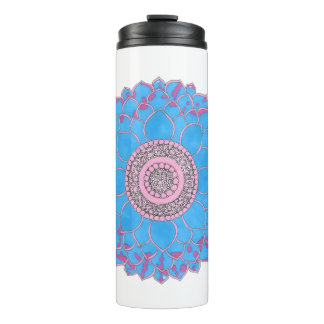 Thermische tumbler met mandala-ontwerp  thermosbeker