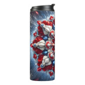 Thermische Tumbler met Noorse kleuren Thermosbeker (Gedraaid links)