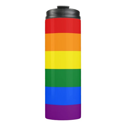 Thermische Tumbler met Rainbow Pride vlag van LGBT Thermosbeker (Voorkant)