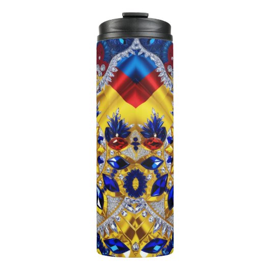 Thermische Tumbler met Roemeense kleuren Thermosbeker (Voorkant)