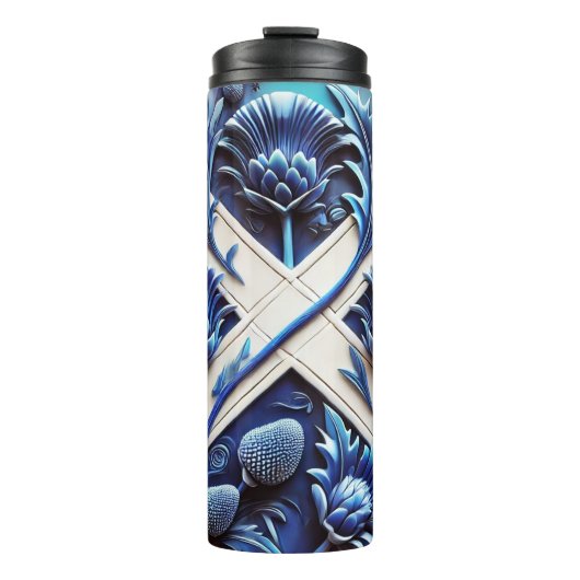 Thermische Tumbler met Scottish Thistles Design Thermosbeker (Voorkant)