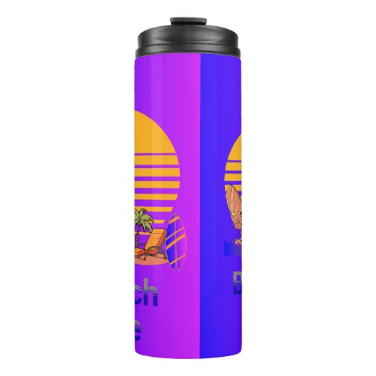 Thermische Tumbler met Strandontwerp Thermosbeker (Voorkant)