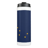Thermische Tumbler met vlag van Alaska State, Vere