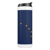 Thermische Tumbler met vlag van Alaska State, Vere Thermosbeker (Gedraaid links)