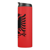 Thermische Tumbler met vlag van Albanië Thermosbeker (Geroteerd rechts)
