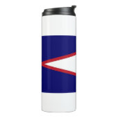 Thermische Tumbler met vlag van Amerikaans-Samoa, Thermosbeker (Gedraaid links)