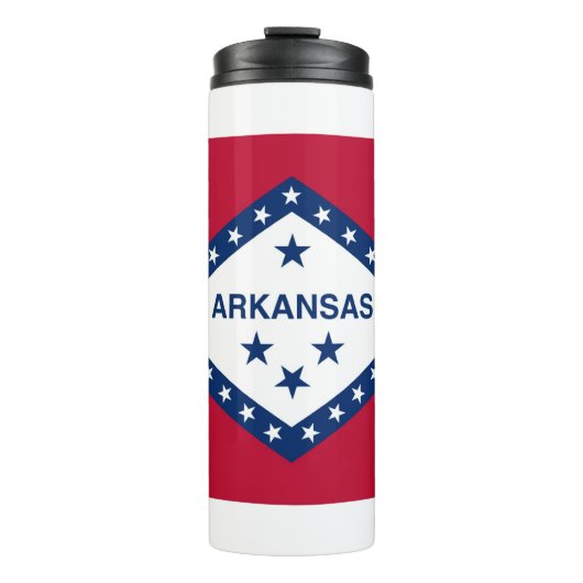 Thermische Tumbler met vlag van Arkansas State, Ve Thermosbeker (Voorkant)